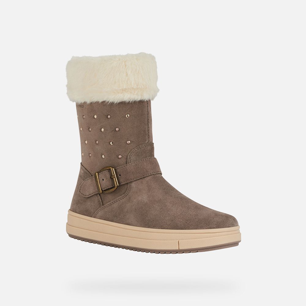 Botas Geox Menina Cinzentas Escuro - Rebecca Wpf - VYCIQ2064